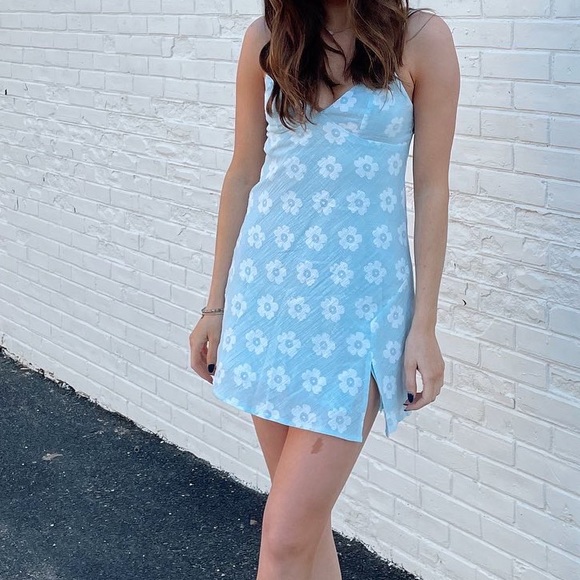 Princess Polly Stargazing Floral Mini Dress Blue - Picture 2 of 3